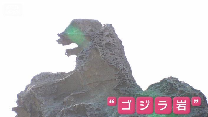 通称「ゴジラ岩」