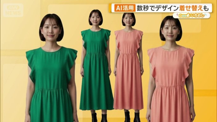 服のデザインも着た感じも画像で見られる