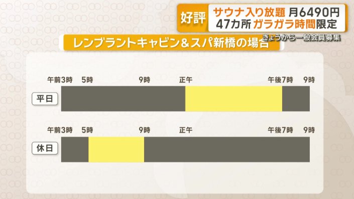 レンブラントキャビン&スパ新橋の場合