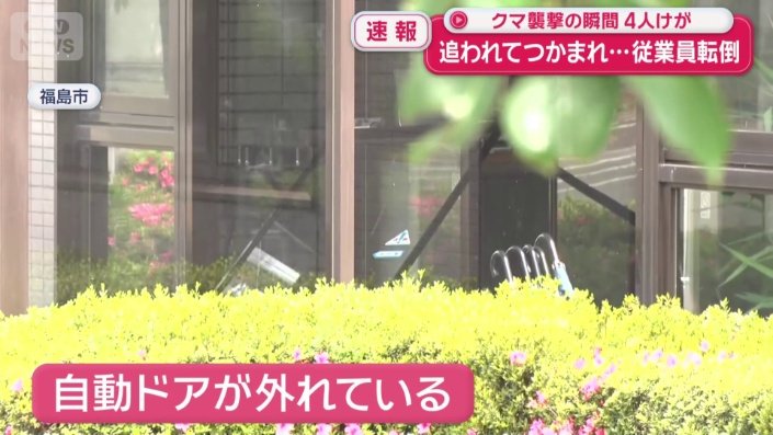 外れた自動ドア