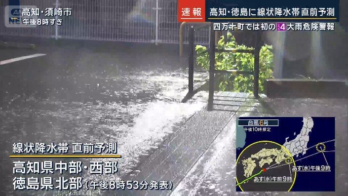 線状降水帯の直前情報