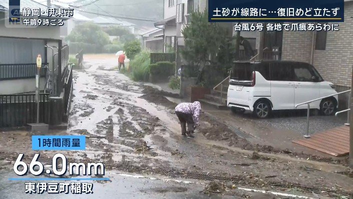 大量の土砂
