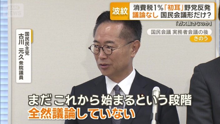 国民民主党　古川元久衆院議員