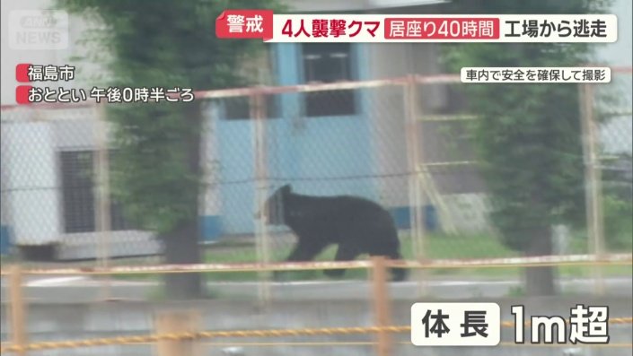 工場内に侵入し居座る