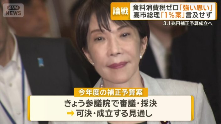 今年度の補正予算案は可決・成立する見通し
