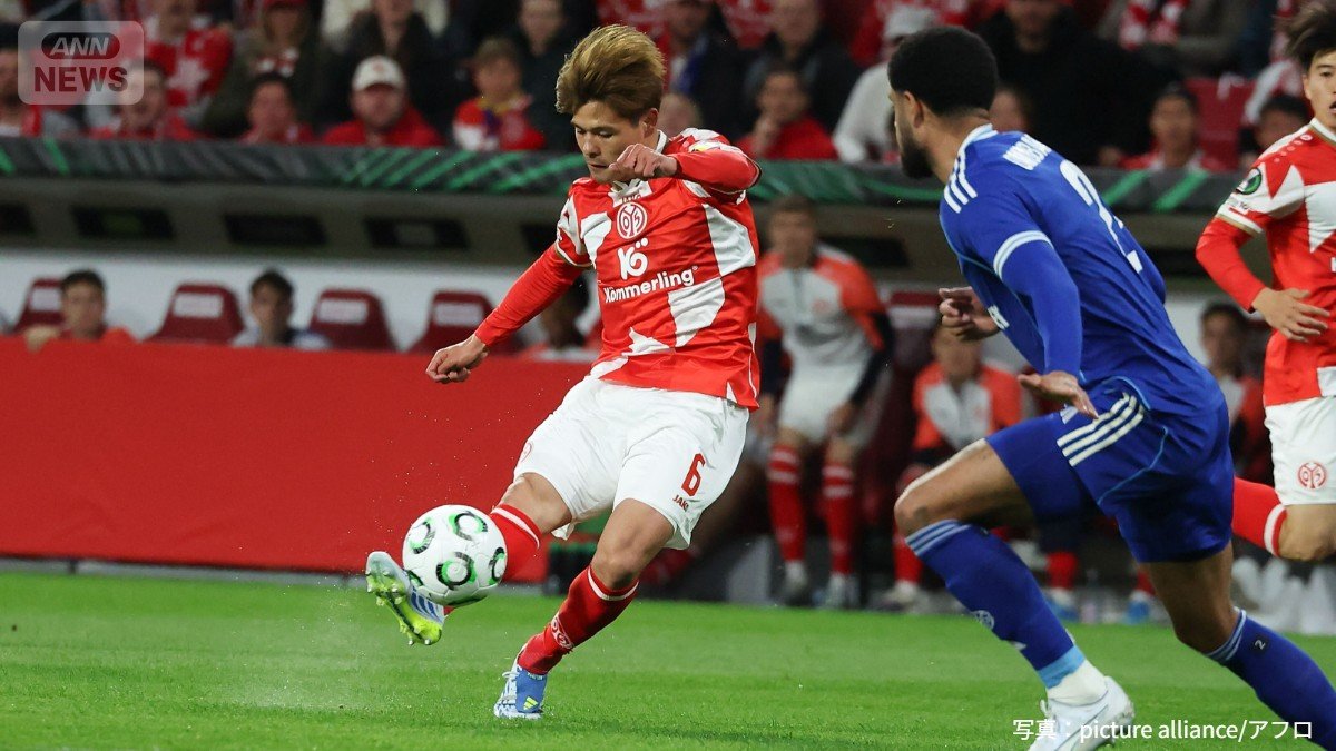  UEFAカンファレンスリーグ準々決勝でゴール佐野海舟（2026年4月）