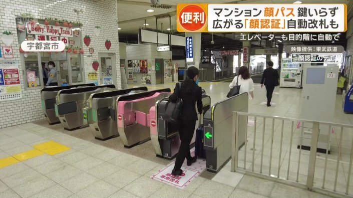 スイスイと自動改札機を通る利用者