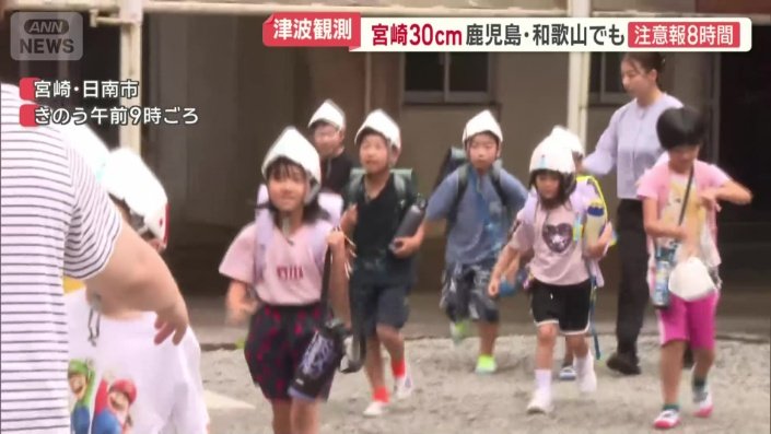 小学校から一斉に飛び出してくる児童