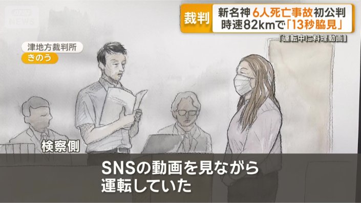 「13秒間脇見をしながら、時速82キロで運転」