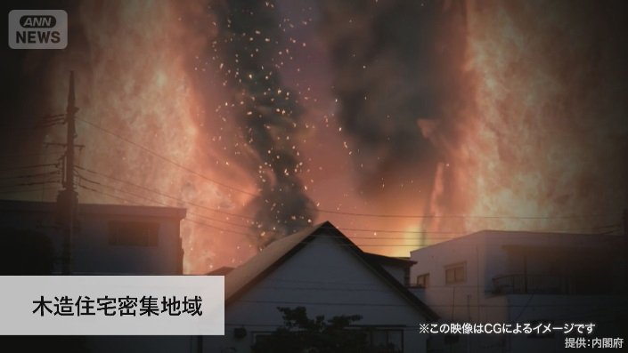 被害のシミュレーション 提供:内閣府