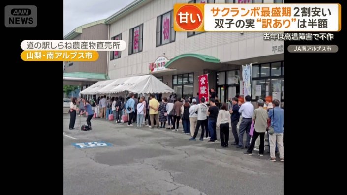 産地では行列