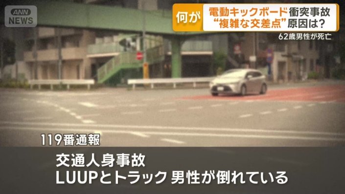LUUPに乗っていた62歳の男性が死亡