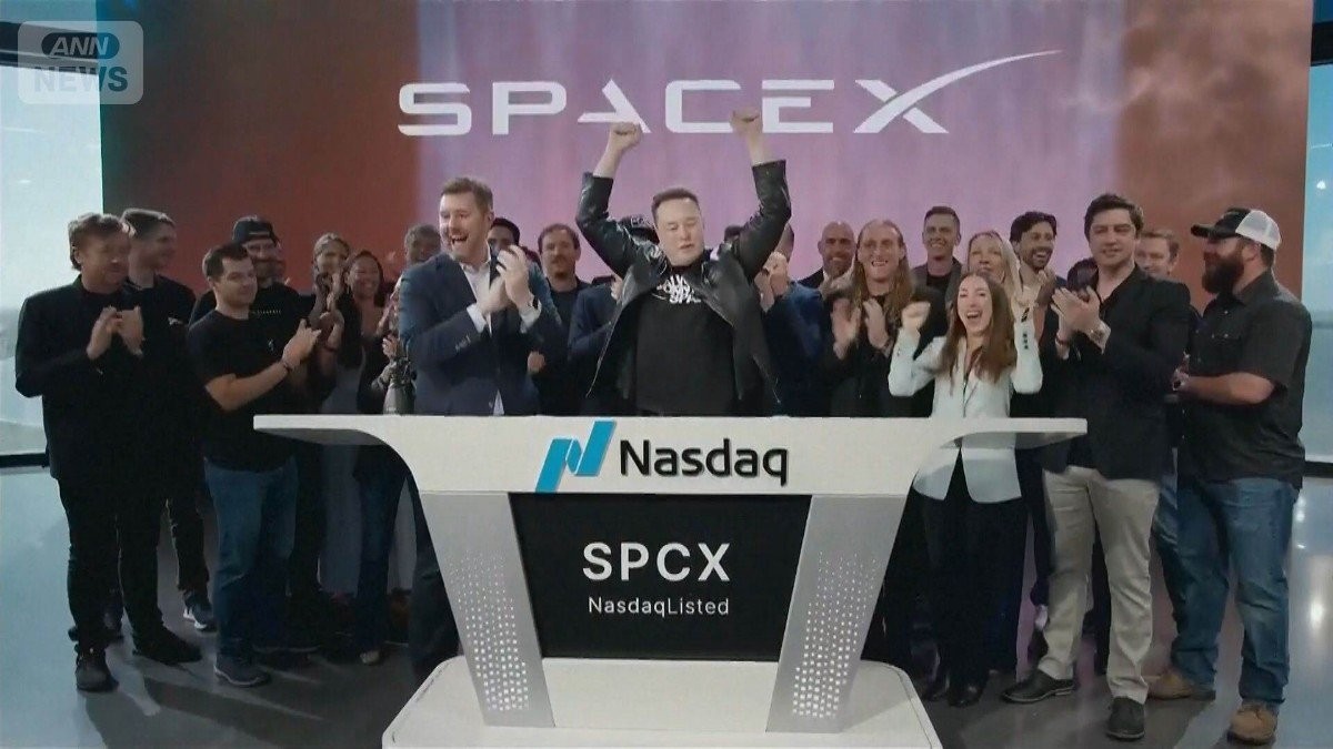 マスク氏のスペースX上場　時価総額330兆円超　最大規模12兆円調達　過熱の指摘も