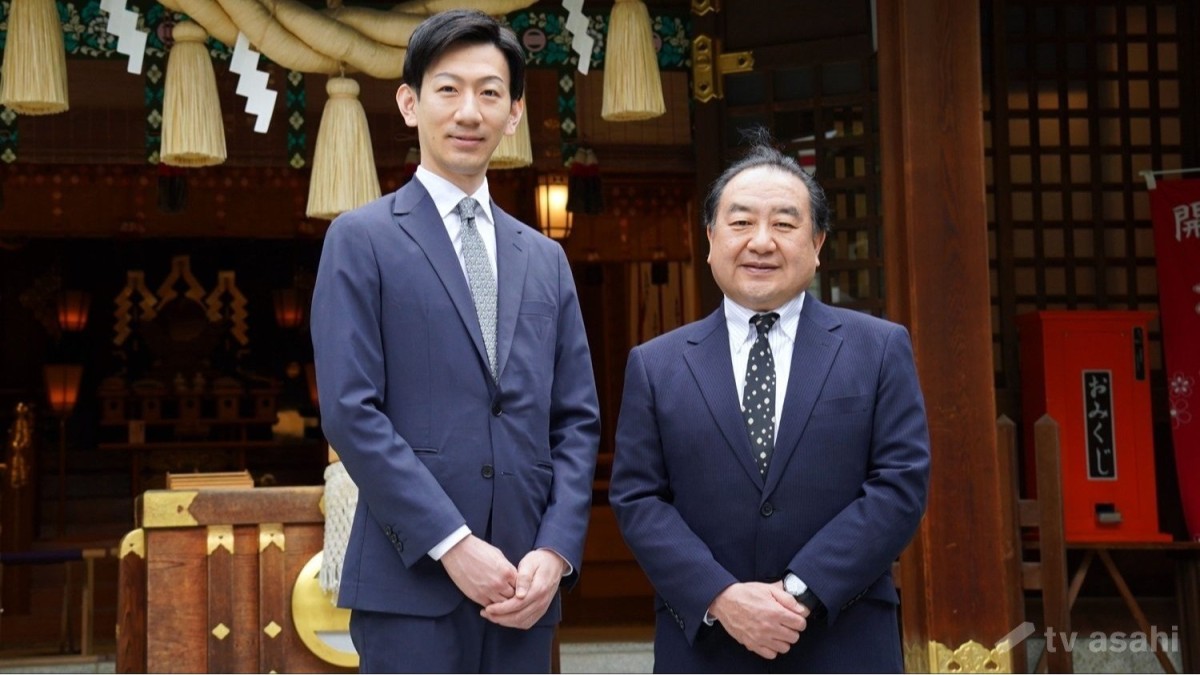 中村鴈治郎、演目ゆかりの神社で成功祈願　清めの塩購入し「これで成功間違いない」