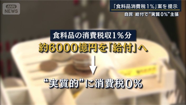 食料品の消費税収1％分に当たる約6000億円を原資に“給付”