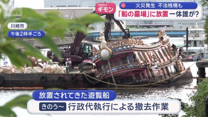 行政代執行による撤去作業