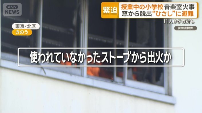 使われていなかったストーブから出火か