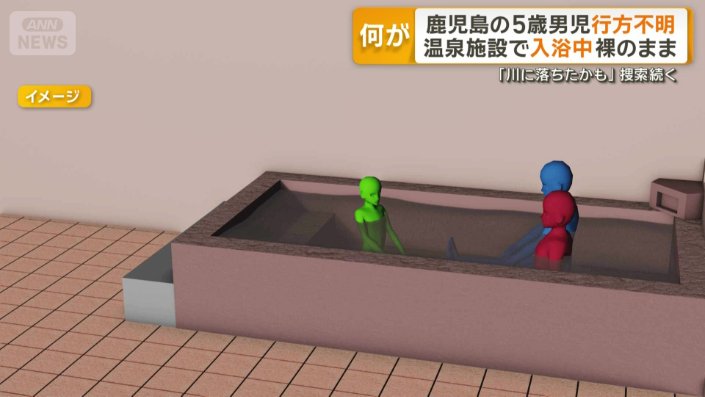 温泉施設の貸し切り風呂で家族と入浴