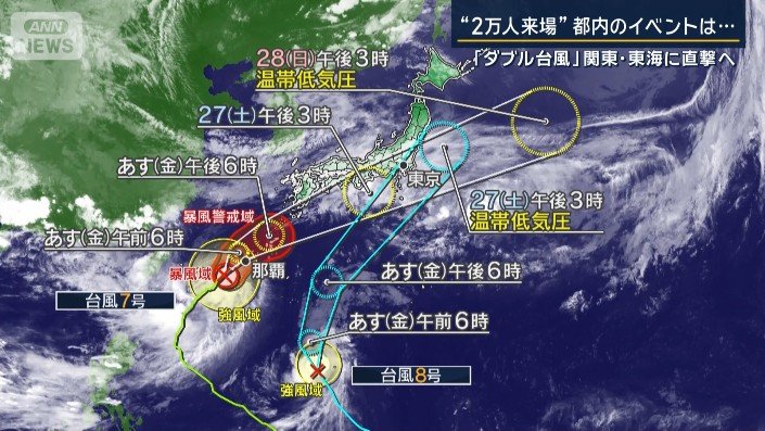 台風7号、8号