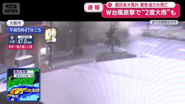 周囲に水が流れていく
