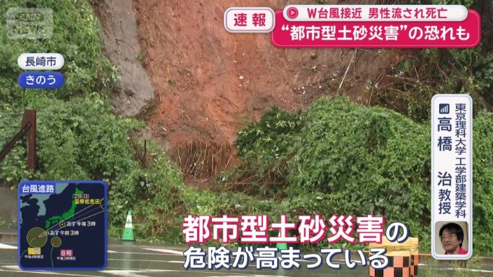 「都市型土砂災害の危険が高まっている」