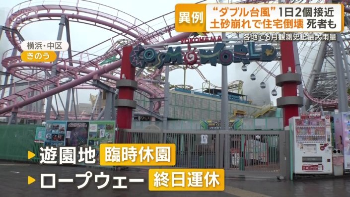 臨時休園になった遊園地