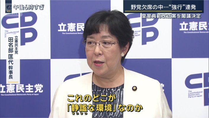立憲民主党　田名部匡代幹事長