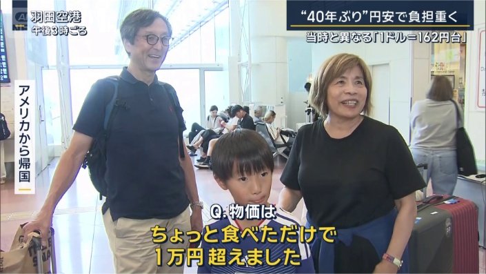 アメリカから帰国した人