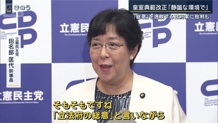 立憲民主党　田名部匡代幹事長