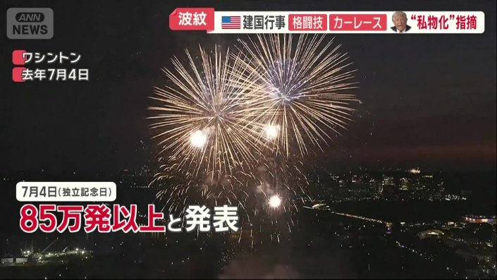 花火を打ち上げると発表