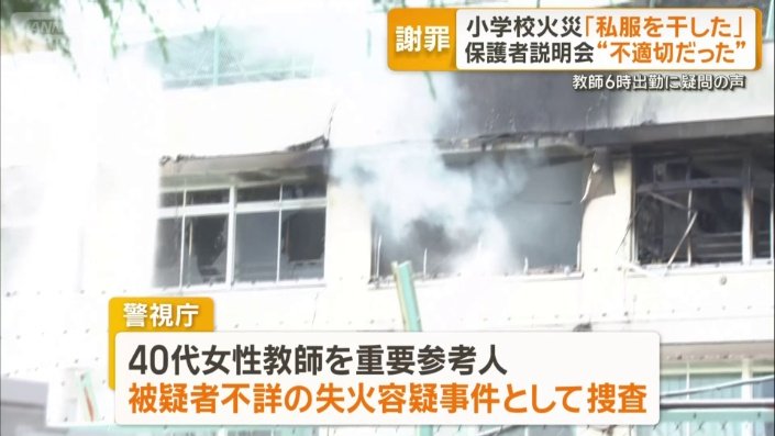 被疑者不詳の失火容疑事件として捜査