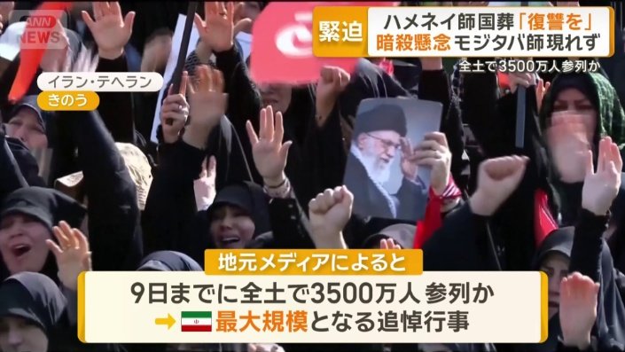 全土で3500万人参列か