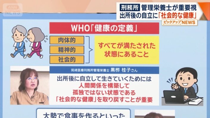 受刑者の社会復帰に重要となる“健康”への捉え方