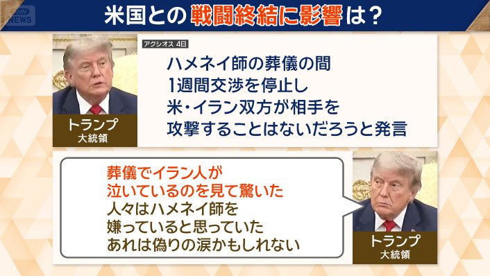 トランプ大統領の反応