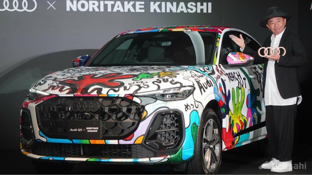 車好きの木梨憲武がAudi Q5にペインティング！「自分の展覧会にも置かせていただきたい」