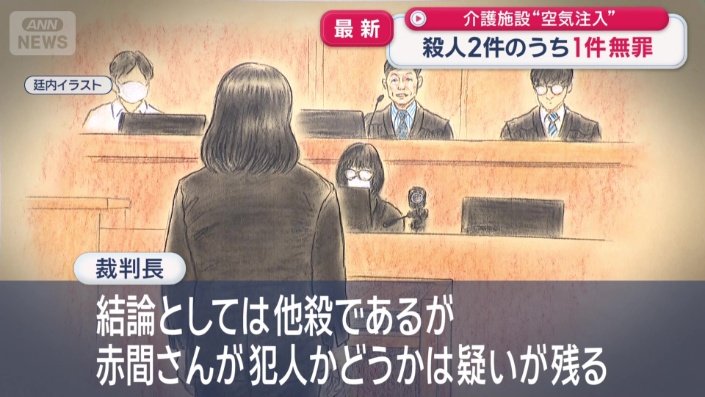 裁判長「赤間さんが犯人かどうかは疑いが残る」