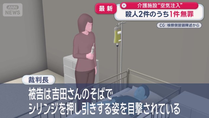「被告は吉田さんのそばで、シリンジを押し引きする姿を目撃されている」