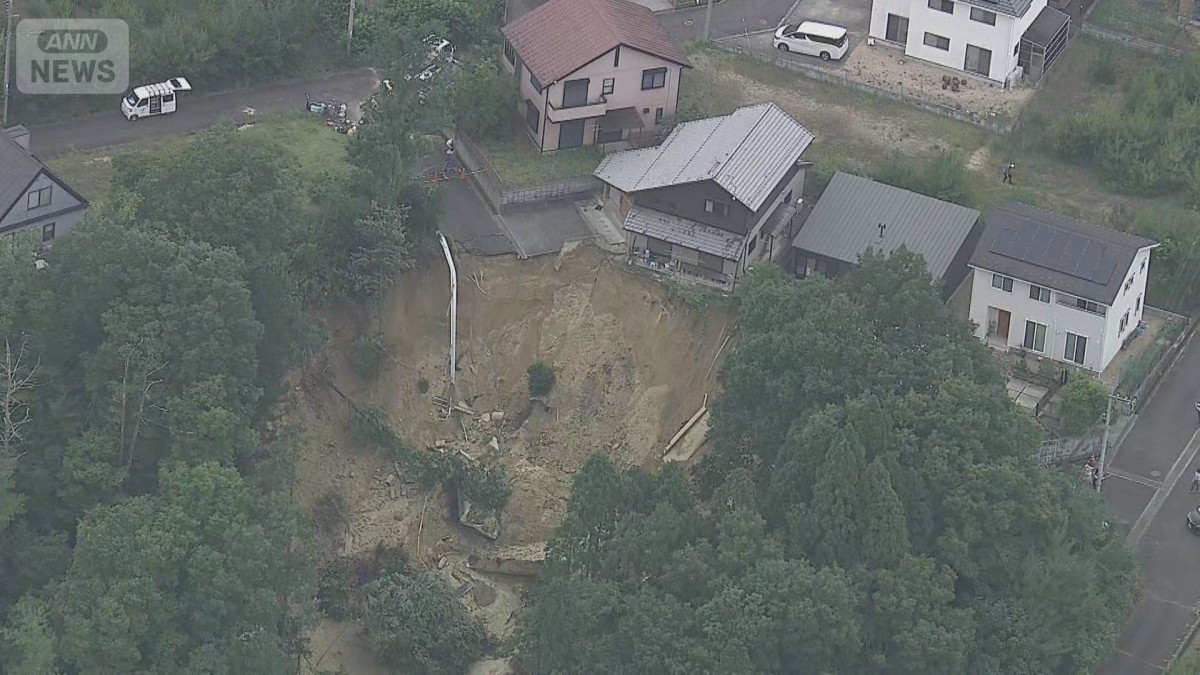 住宅地で土砂崩れ 範囲拡大で周辺住民61人に『避難指示』　滋賀・甲賀市
