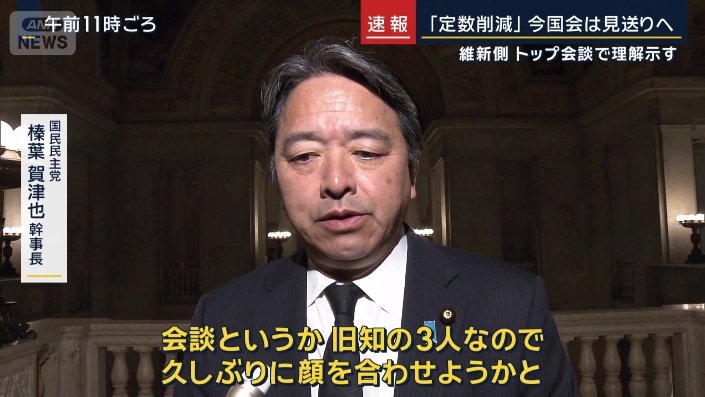 国民民主党　榛葉賀津也幹事長