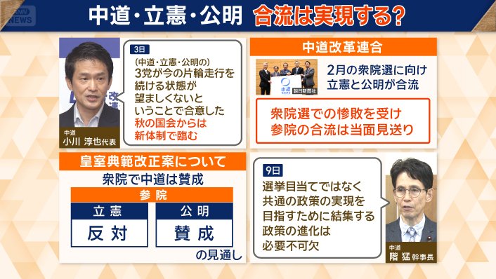 小川代表「秋の国会からは新体制で」