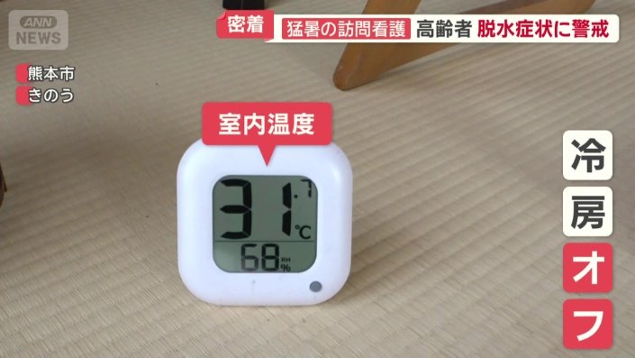 室内温度は31.7℃