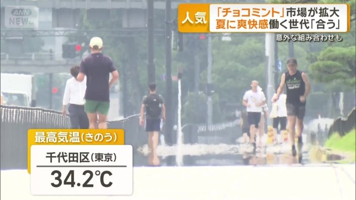 最高気温34.2℃を観測した東京
