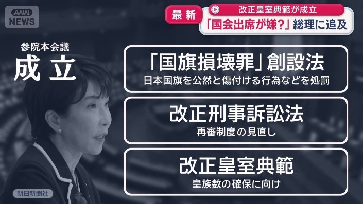 重要法案が次々と可決し成立