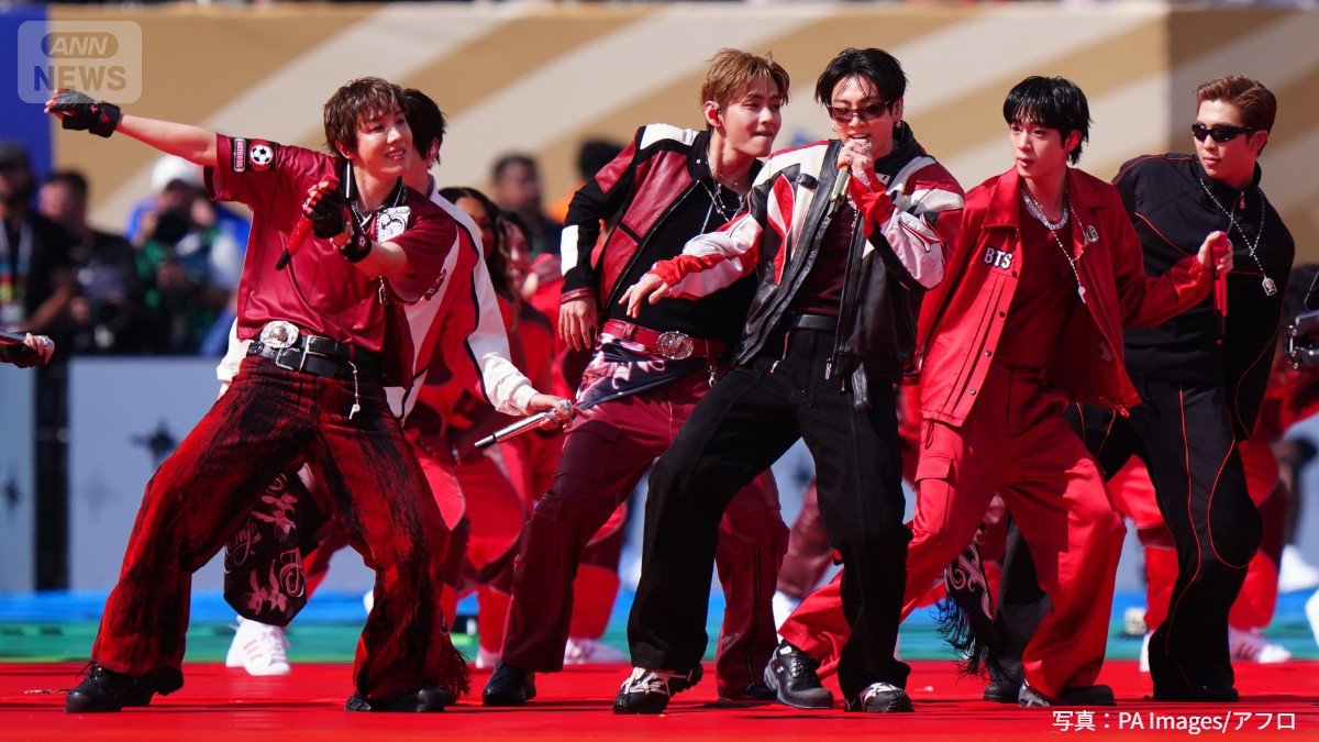 ハーフタイムショーに出演したBTS