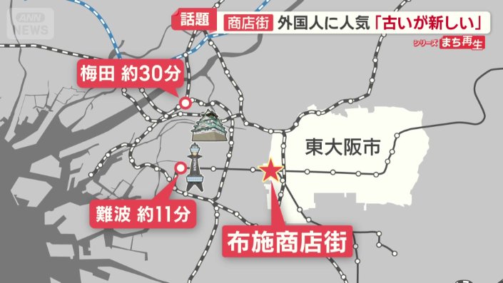布施商店街の立地