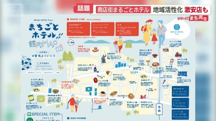 商店街の地図を「館内マップ」として配布