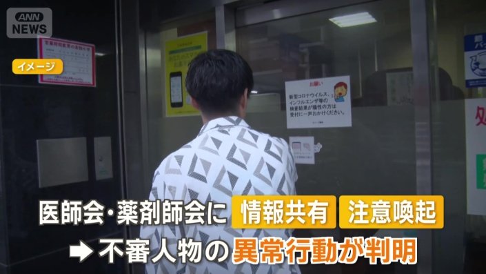不審人物の異常行動が判明