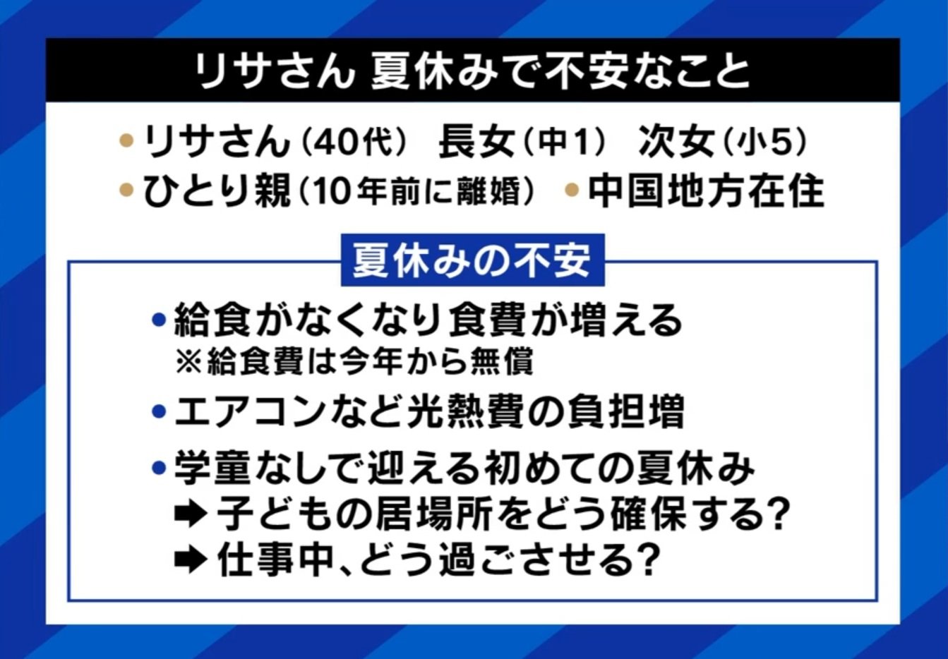 夏休みで不安なこと