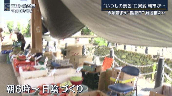 シートを広げて日陰