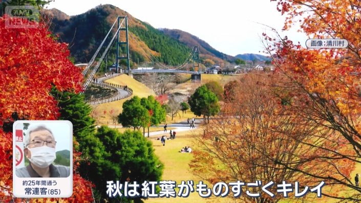 「秋は紅葉がキレイ」